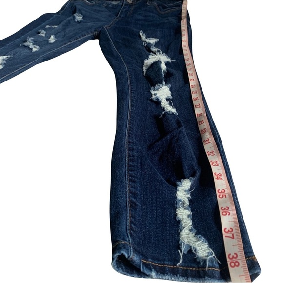 Women’s Almost Famous Ripped Skinny Jeans Ankle - Picture 8 of 13
